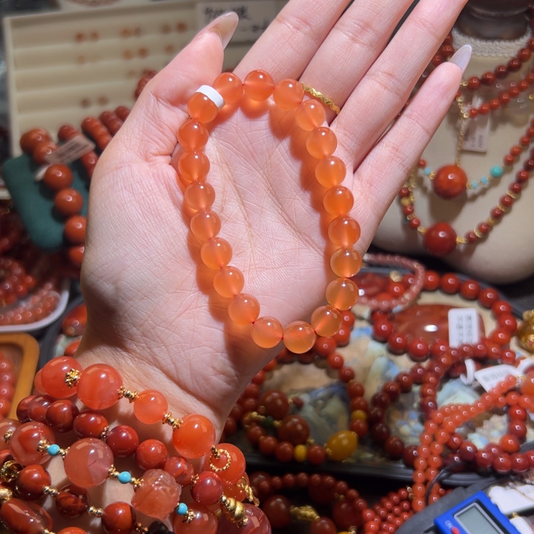 南红玛瑙未镶嵌手串9mm