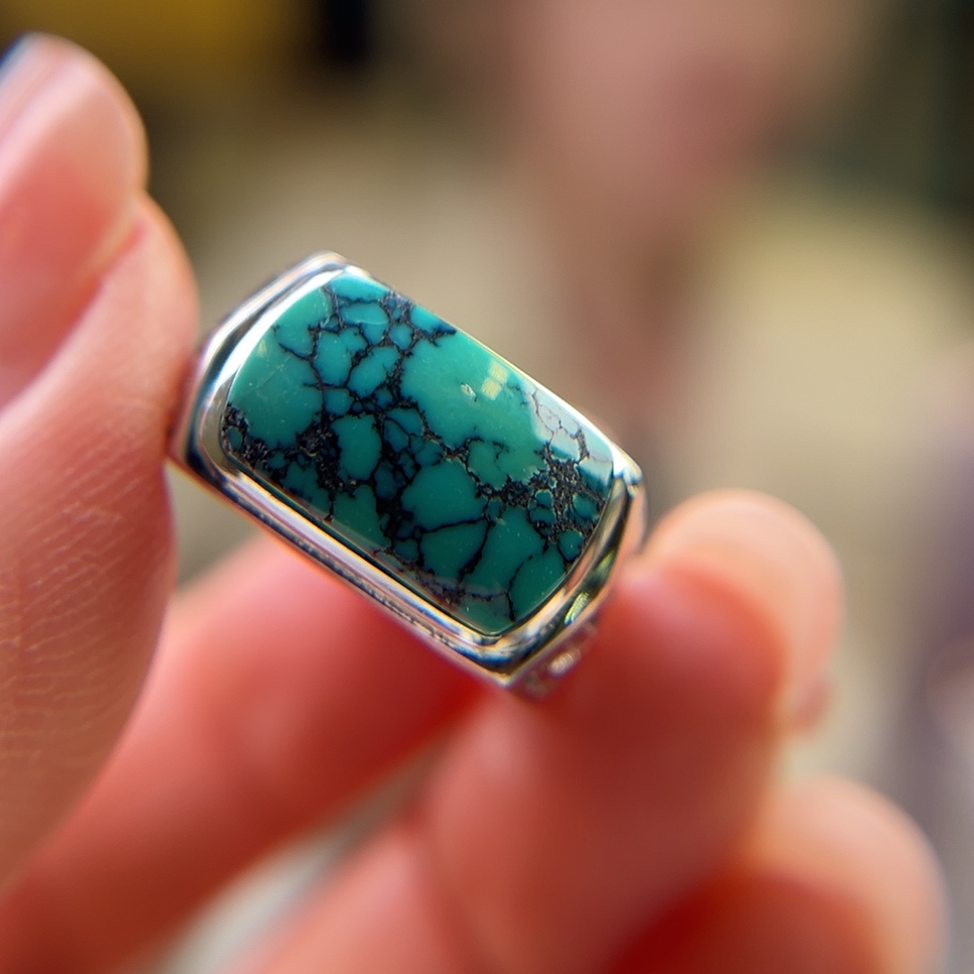 绿松石银S925镶嵌珠宝奇石