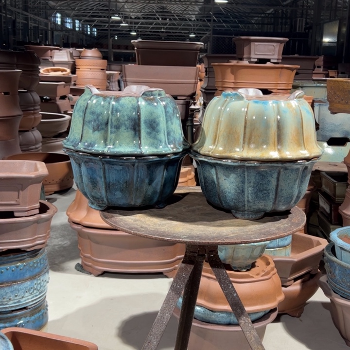 金***园紫砂花盆30高温釉