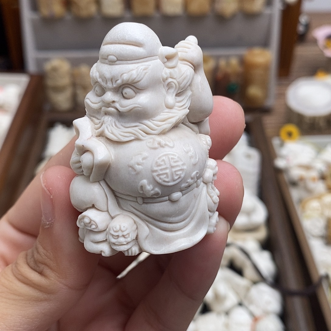 鹿骨把件c18大钟馗