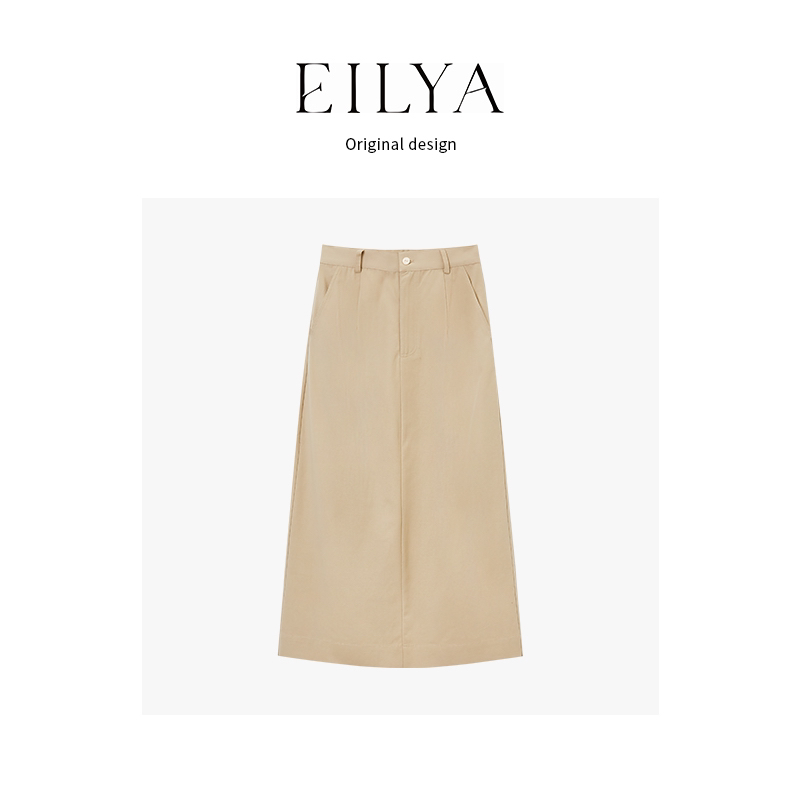 EILYL黑标设计师款气质夏季高腰真贝壳定制半身裙