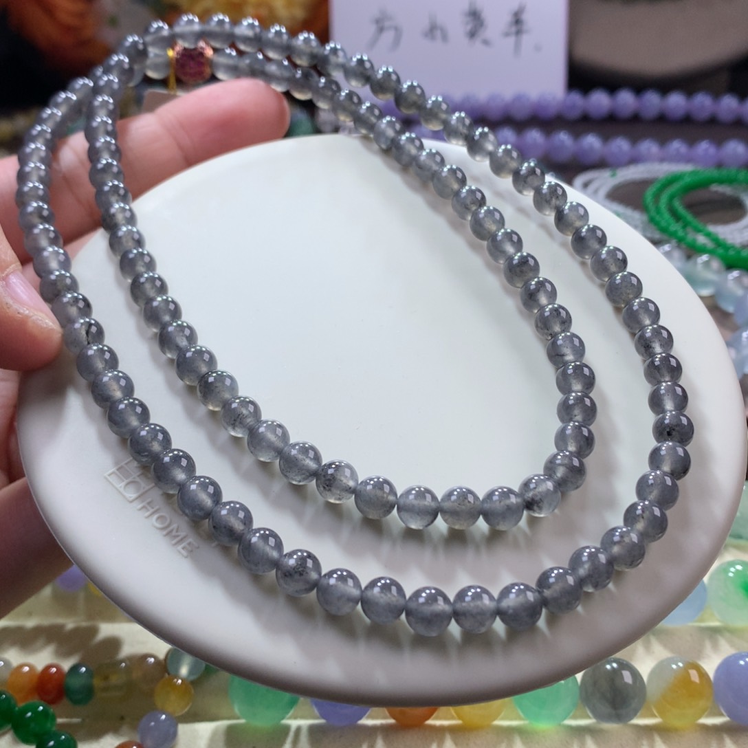 翡翠手链未镶嵌黑冰项链