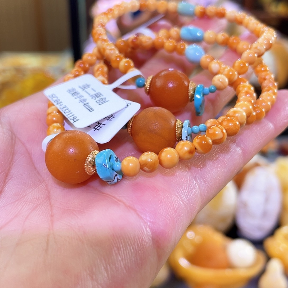 琥珀手链未镶嵌蜜蜡手串多样性发其一