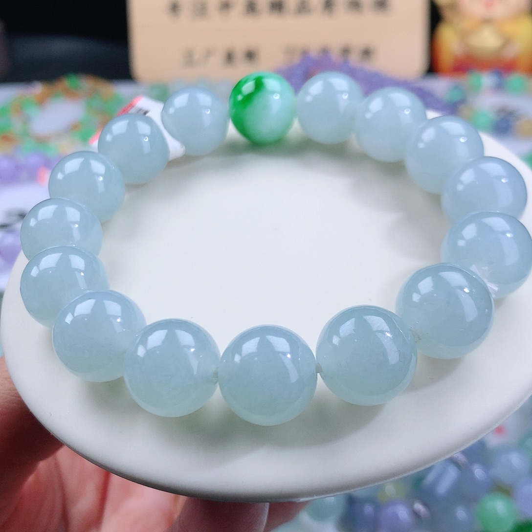 翡翠手链未镶嵌卡12.5