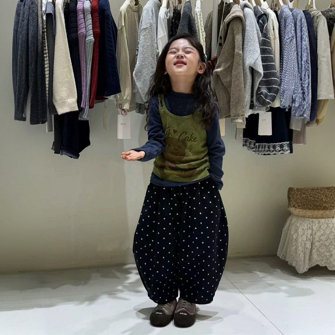 女童秋装套装2025秋季新款韩版童装上衣两件套小猫装饰波点萝卜裤