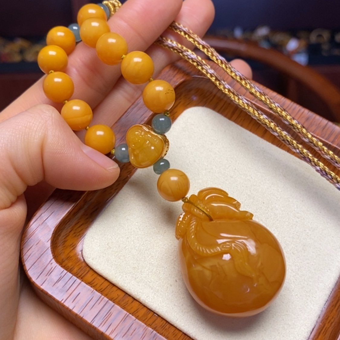 【闪购商品】蜜蜡颈饰未镶嵌项链