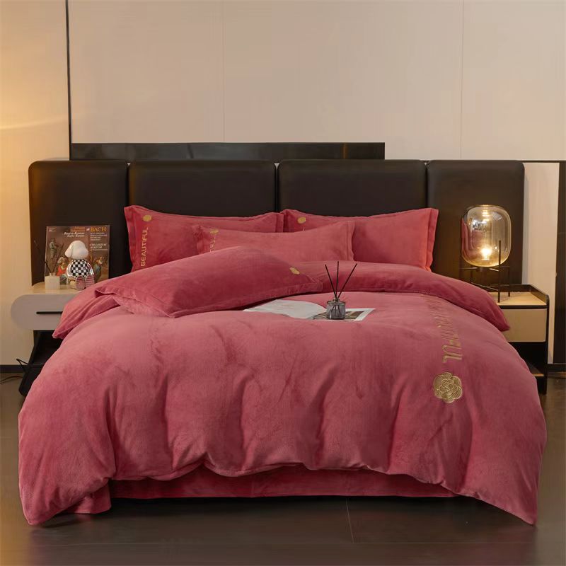 【大帅专属】宝宝绒重工刺绣加厚抗静电保暖四件套