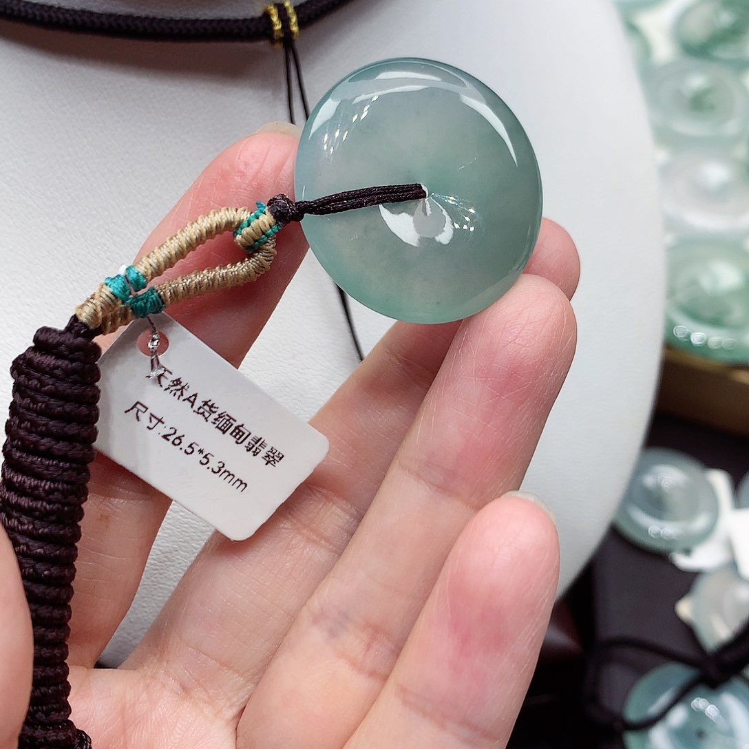 颈饰未镶嵌翡翠编号24，26.5/5.3