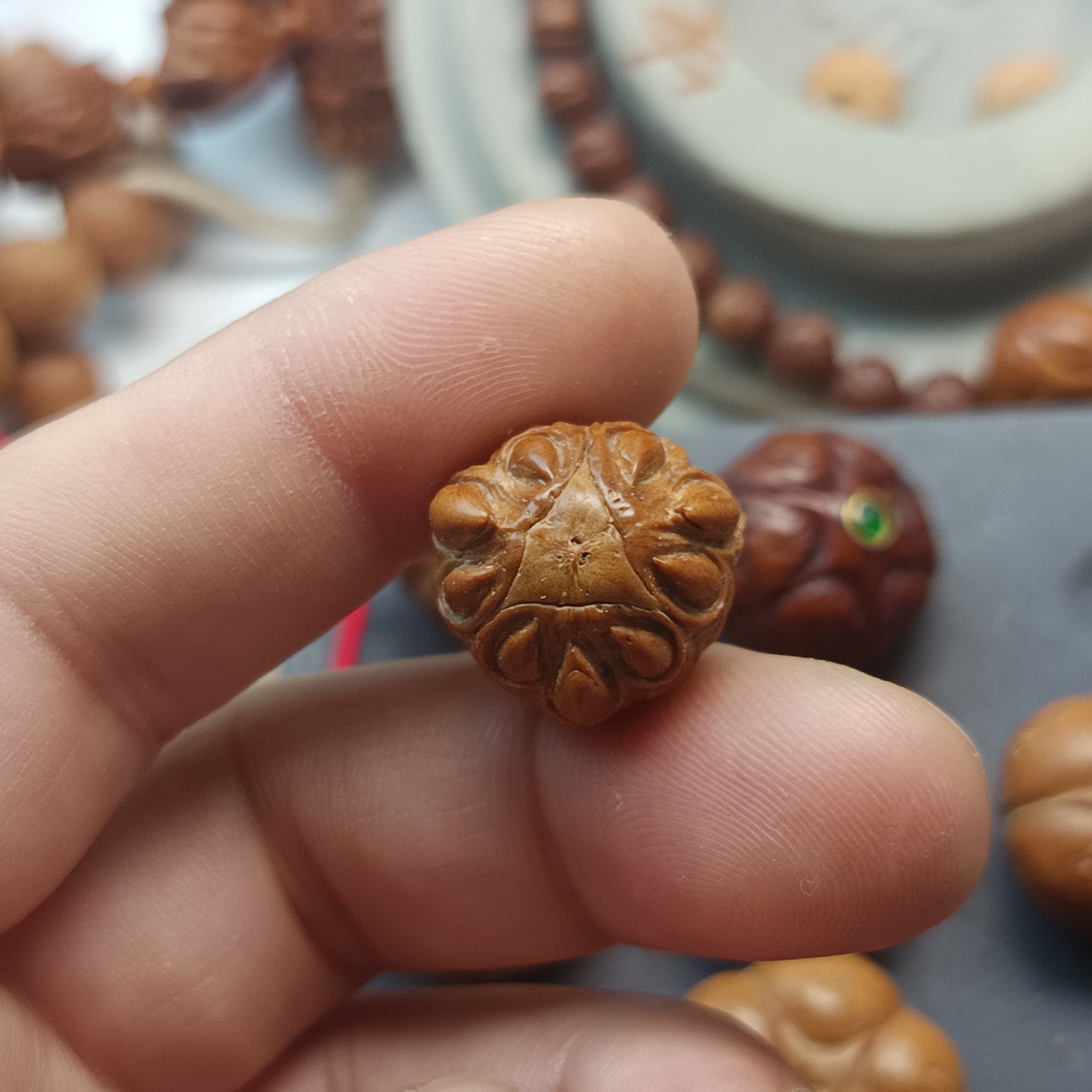 非金属木质手链 木质手串珠子一个尺寸约17.3mm