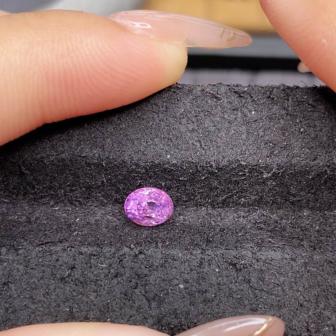 蓝宝石裸石未镶嵌新货福利价无烧薰衣草1.12ct/0092