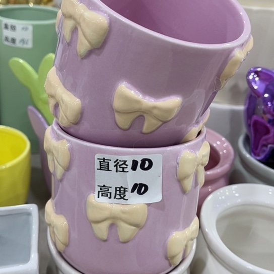 多肉绿植陶瓷花盆9.9包邮，有孔