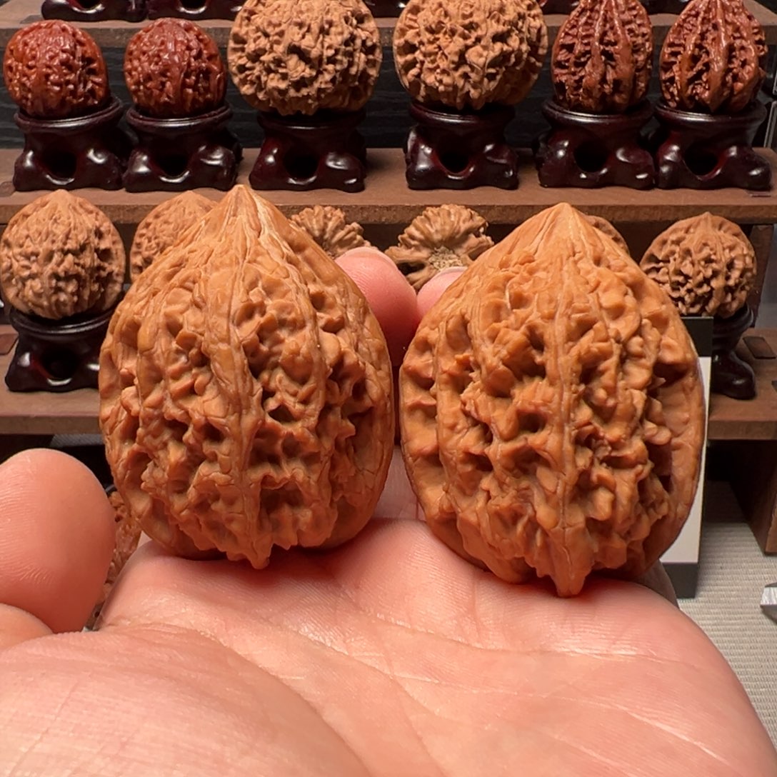 文玩核桃把件43大沽石