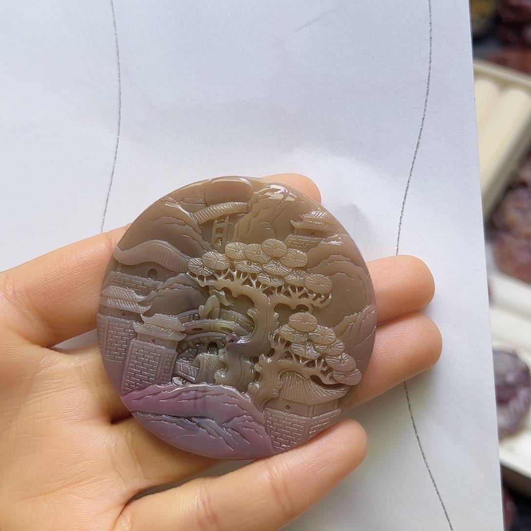 玛瑙/玉髓未镶嵌定制吊坠