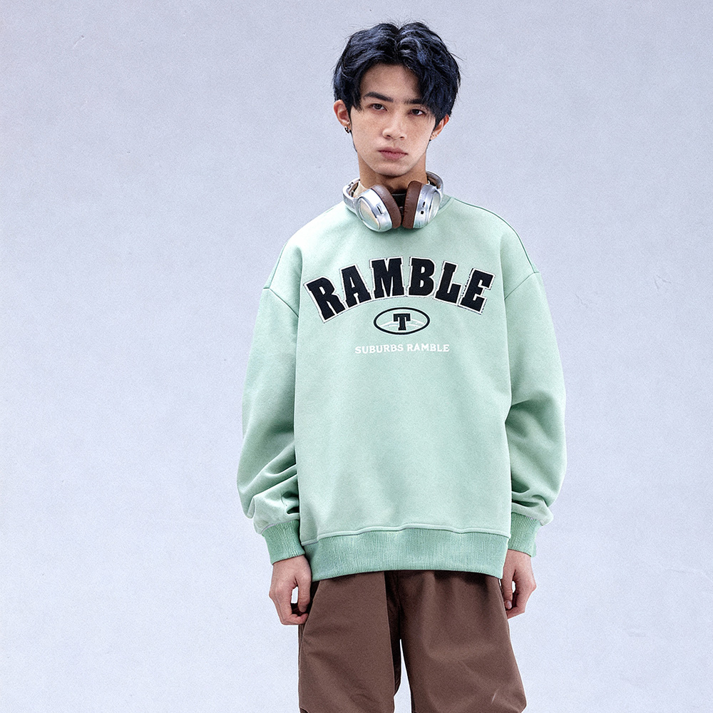 男童中大童字母加绒卫衣秋冬加厚打底衫