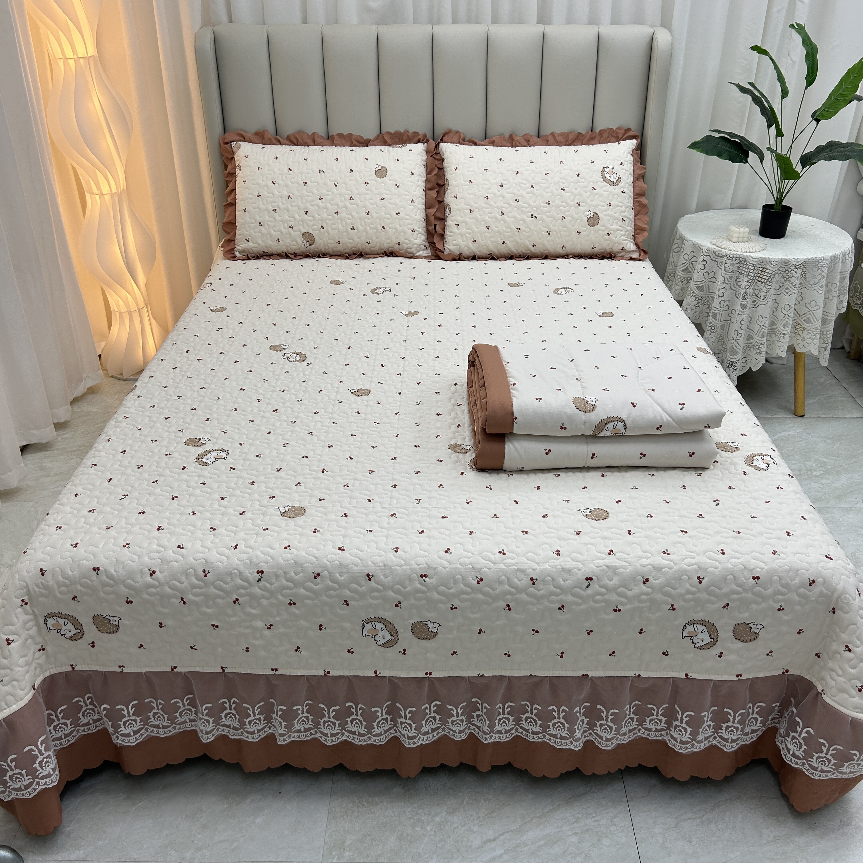 床盖夏被三件套四件套防滑亲肤机洗双面榻榻米床罩炕盖床单夏凉被