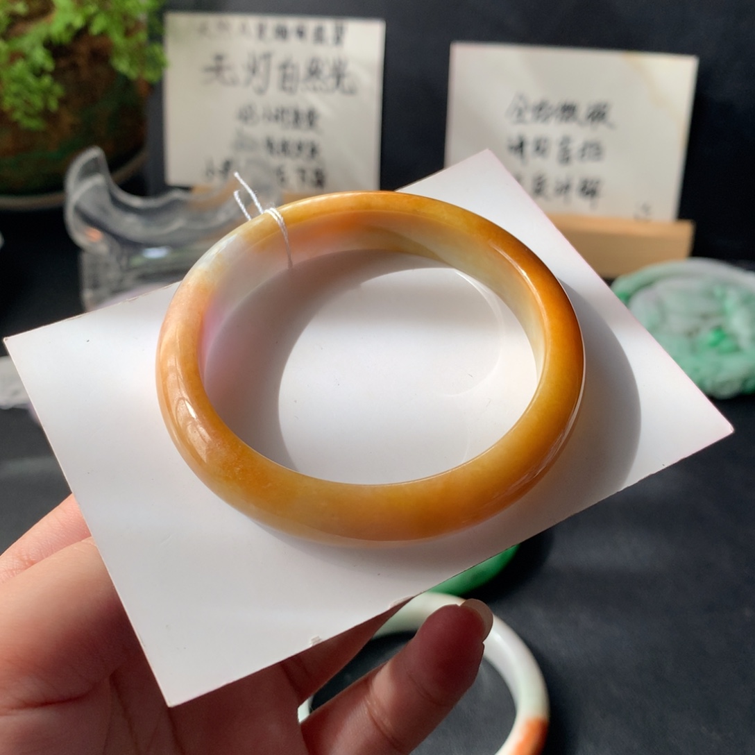 翡翠未镶嵌手镯15号53.0-11-6.9