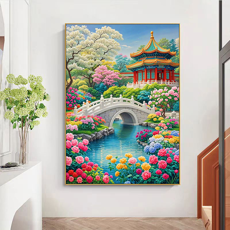 春和景明2025新款十字绣大格满绣60颜色手工绣60*80cm【裸包无针】