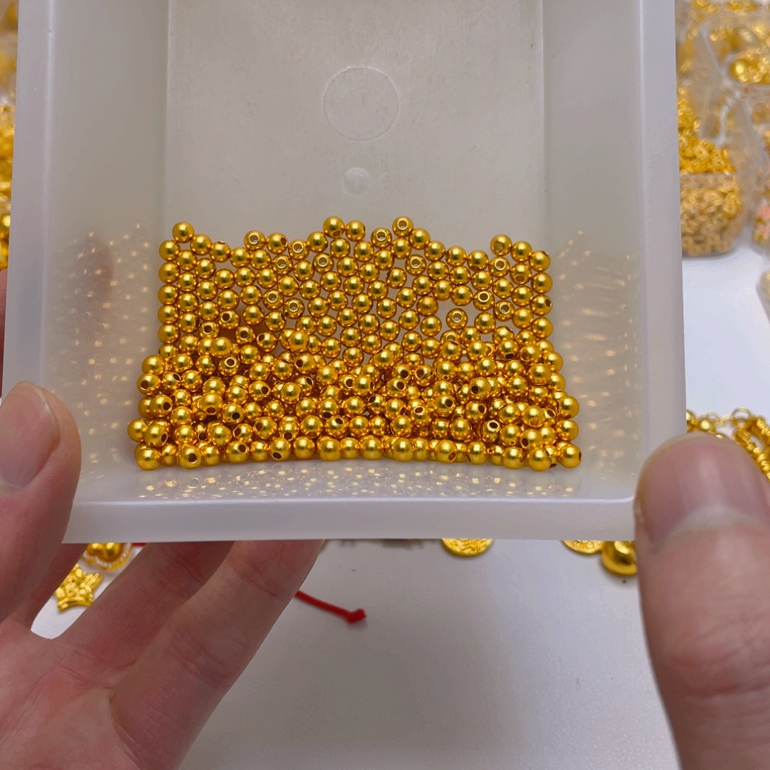 锆石铜合金新款高货古法珠5mm50颗