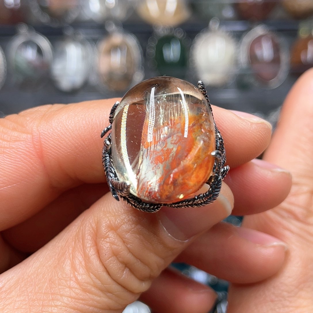 【闪购商品】水晶珠宝半成品银S925镶嵌戒指