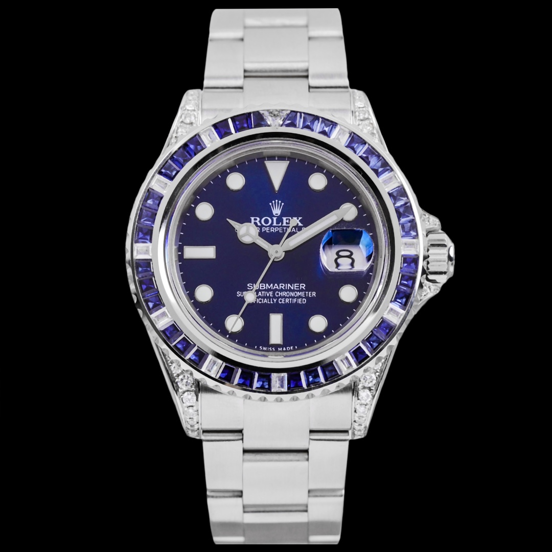  Rolex/劳力士 16600原始型号后加钻蓝宝石 表盘约40MM  二手单表