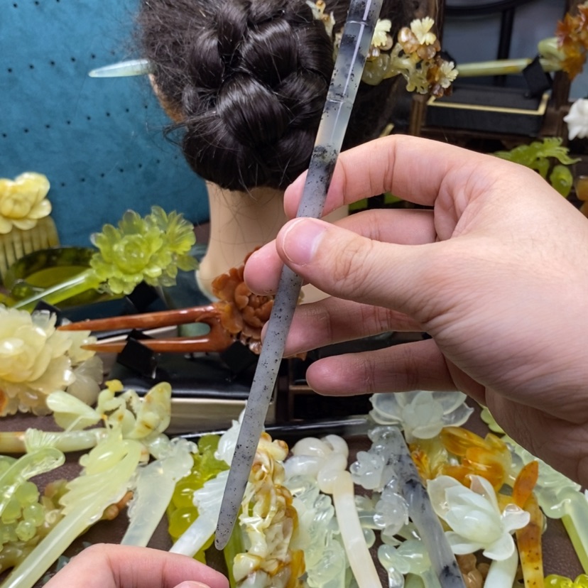 【闪购商品】岫玉发簪未镶嵌胖*?