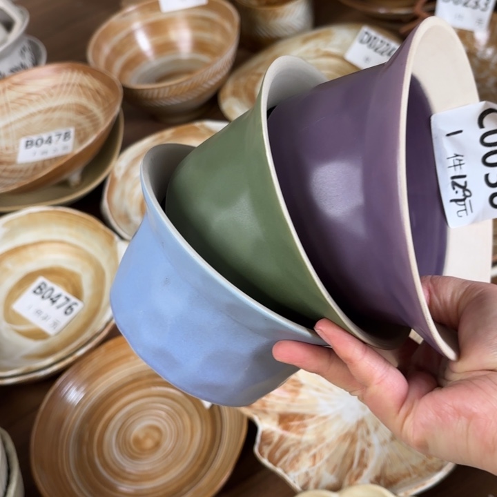 陶瓷冒冒碗3个装5寸