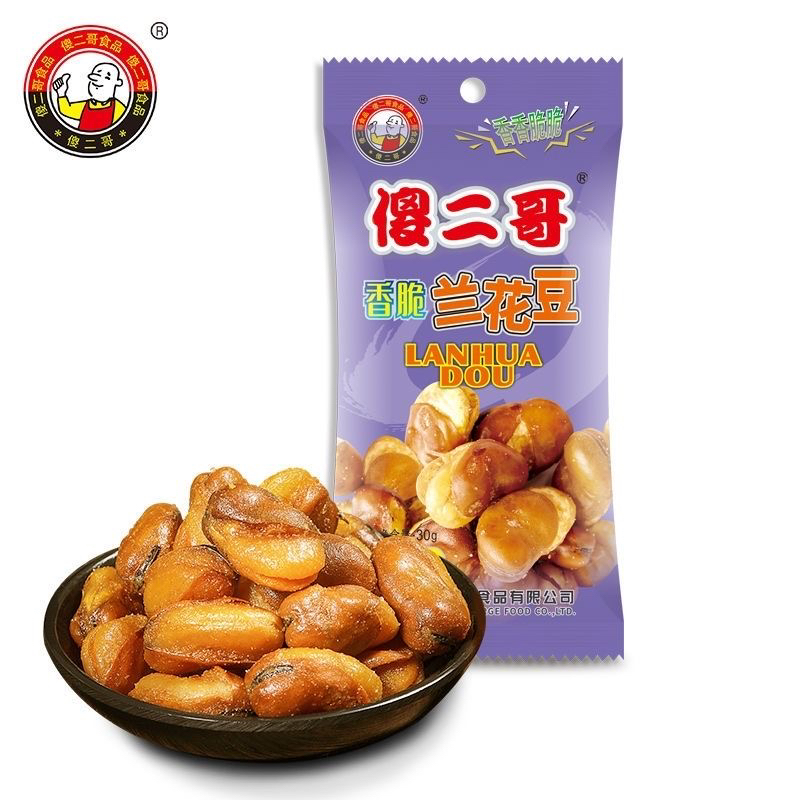 【保质期至8.18】傻二哥香脆兰花豆30g×10包