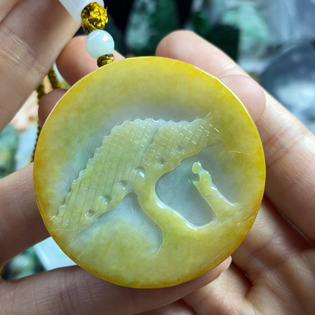 翡翠颈饰未镶嵌大****