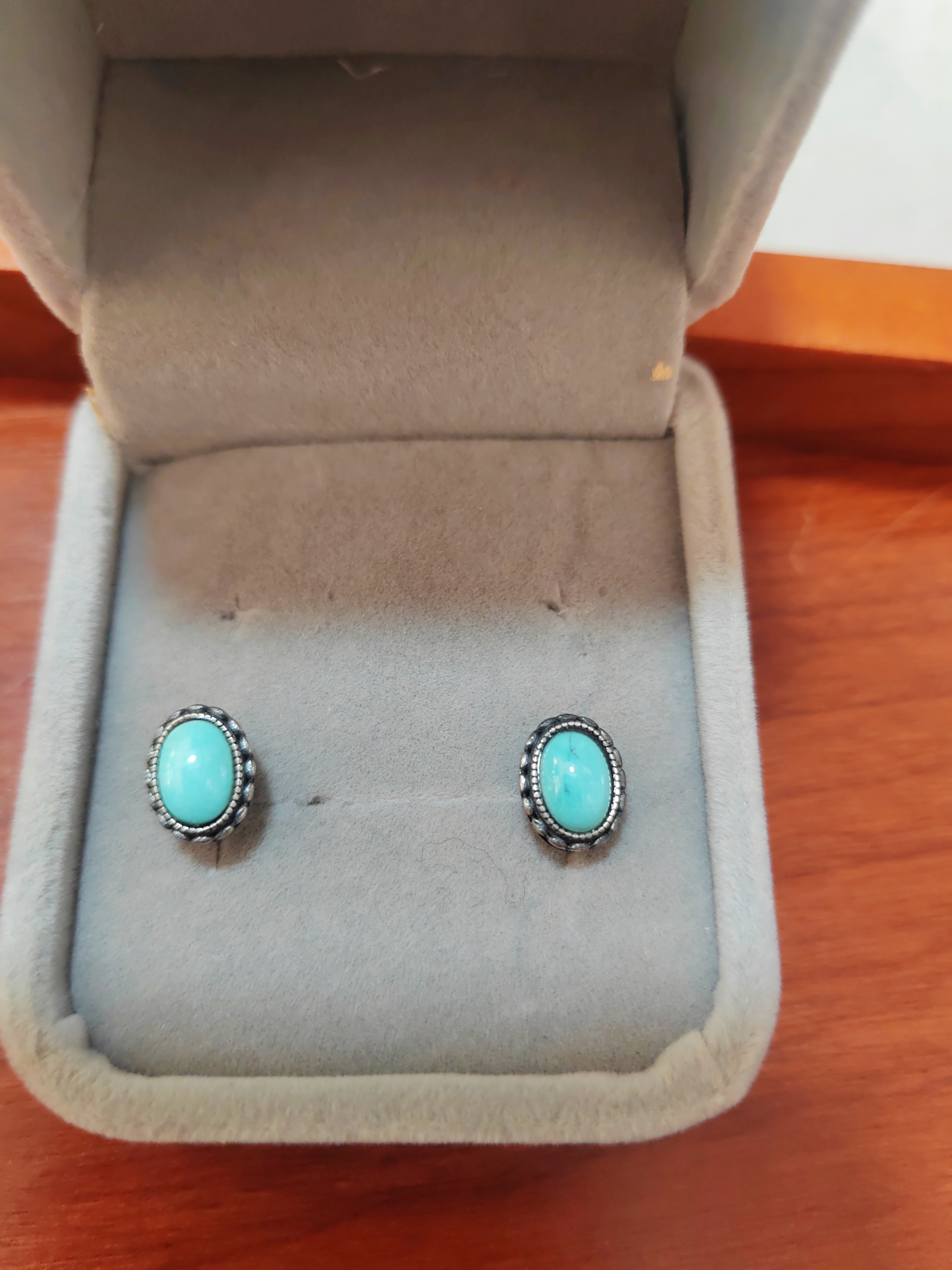 通用耳钉耳饰金耳环耳坠镶嵌饰品复古银镀蓝色