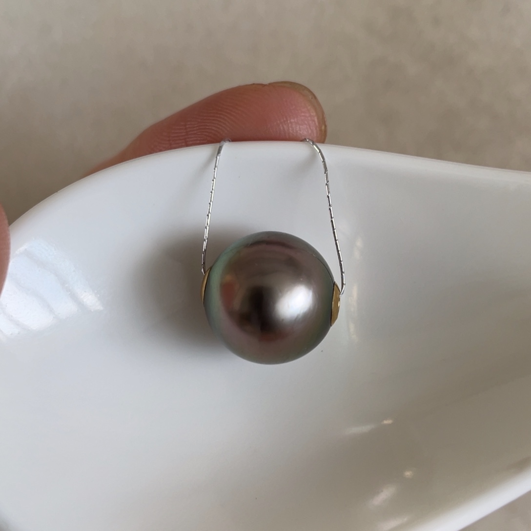 18K金镶嵌海水珍珠颈饰13.4mm