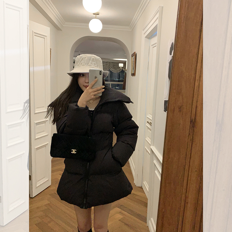 蚂蚁腰羽绒服 90白鸭绒|收腰御寒 中长款大翻领保暖外套 QW234103