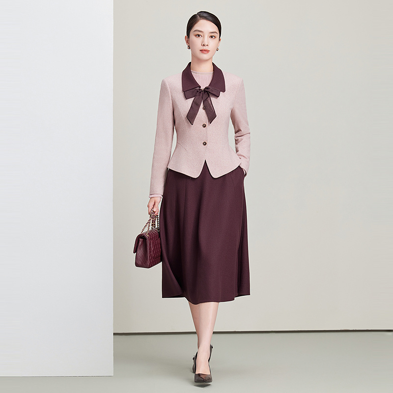 赢智尚雾霾粉色高级感贵气小香风短外套女名媛2025秋新款ZB00836