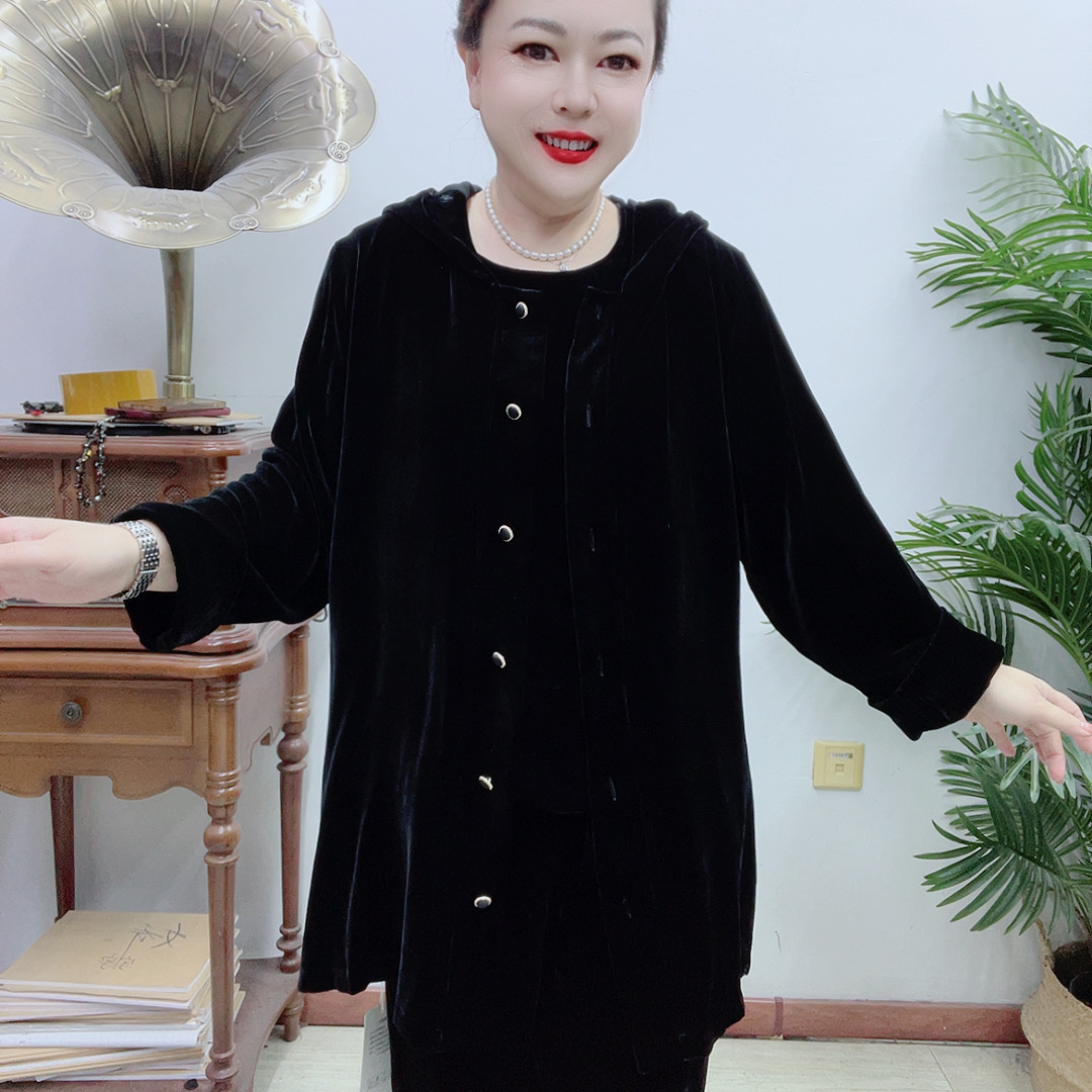 桑蚕丝大码短风衣88A3118
