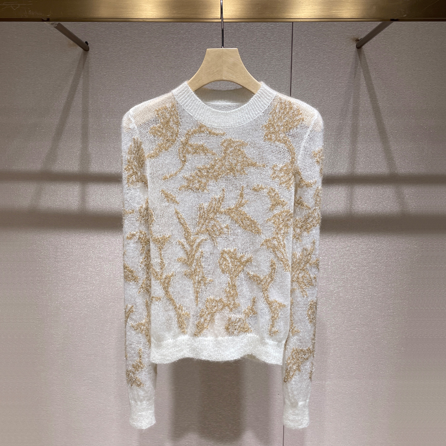 慵懒风套头毛衣女2025秋季新款氛围感复古提花圆领长袖针织衫上衣