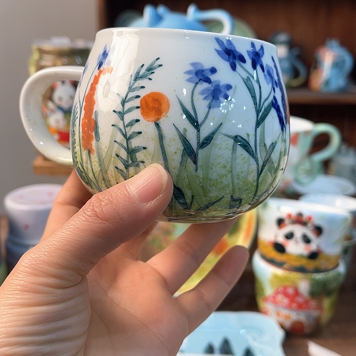 陶景德镇釉下手绘陶瓷 