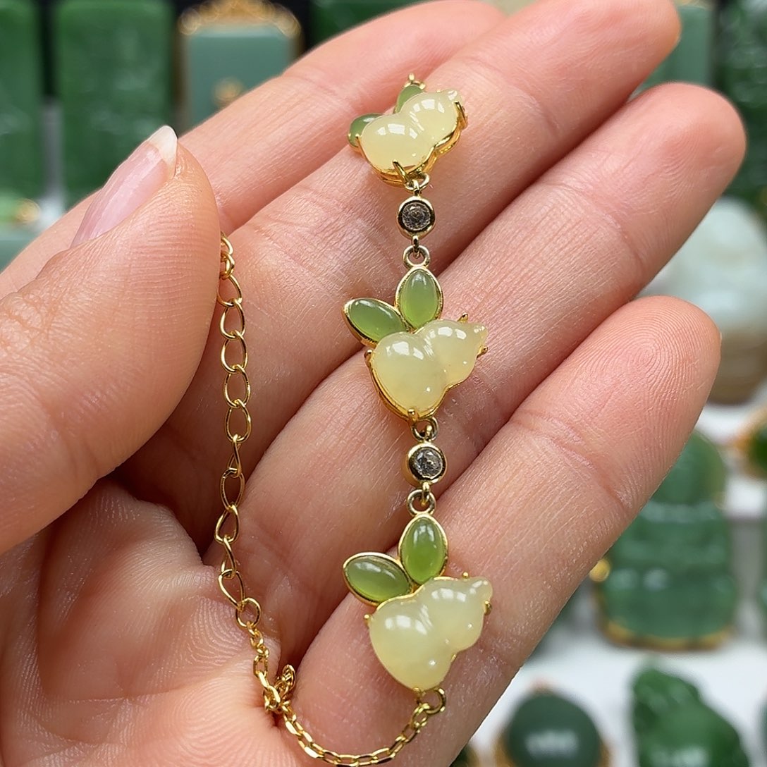 和田玉银S925镶嵌颈饰