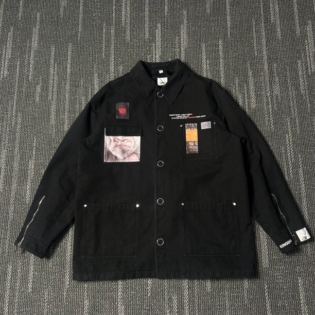 99新 BURBERRY/博柏利 金刚联名衬衫翻领外套/54码