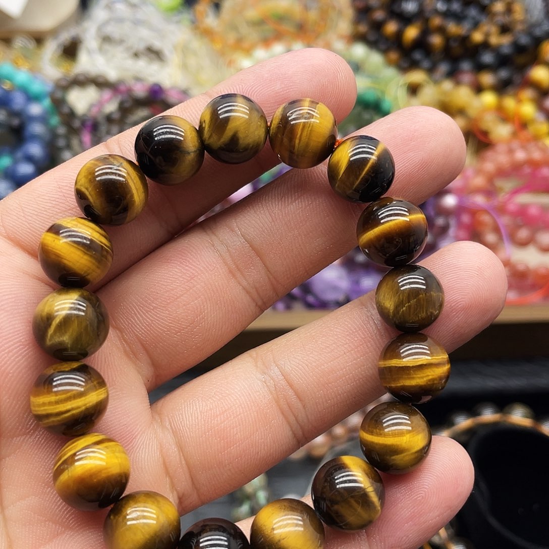 水晶手串未镶嵌父亲节礼物12m黄虎