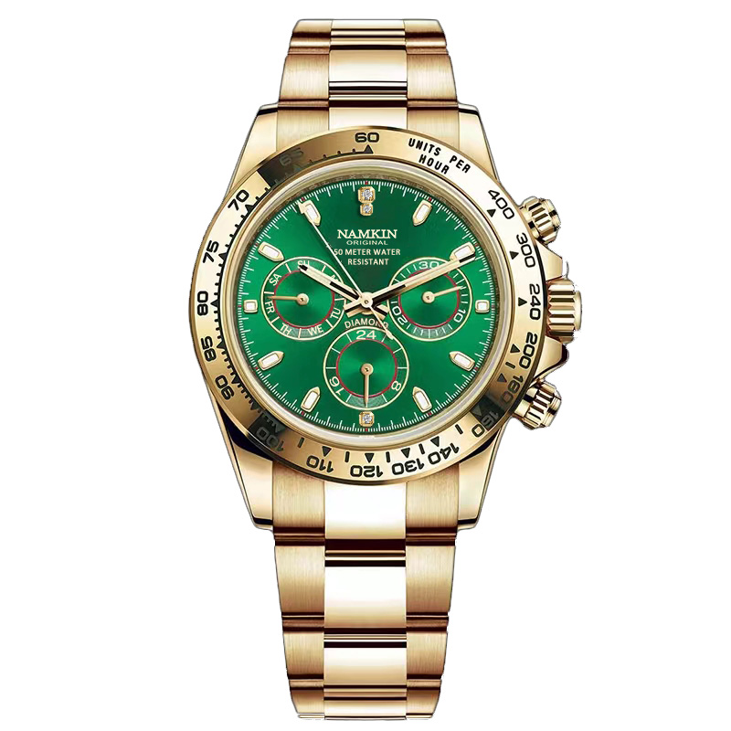 【全国联保】【官方正品】【潜水腕表】绿金迪通拿高端全自动机械腕表