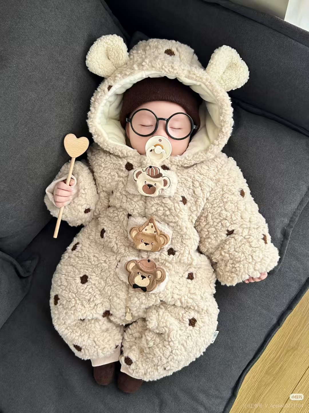 连体衣拉链连帽爬服长爬款哈衣（扣码直播间，未直播勿下单）