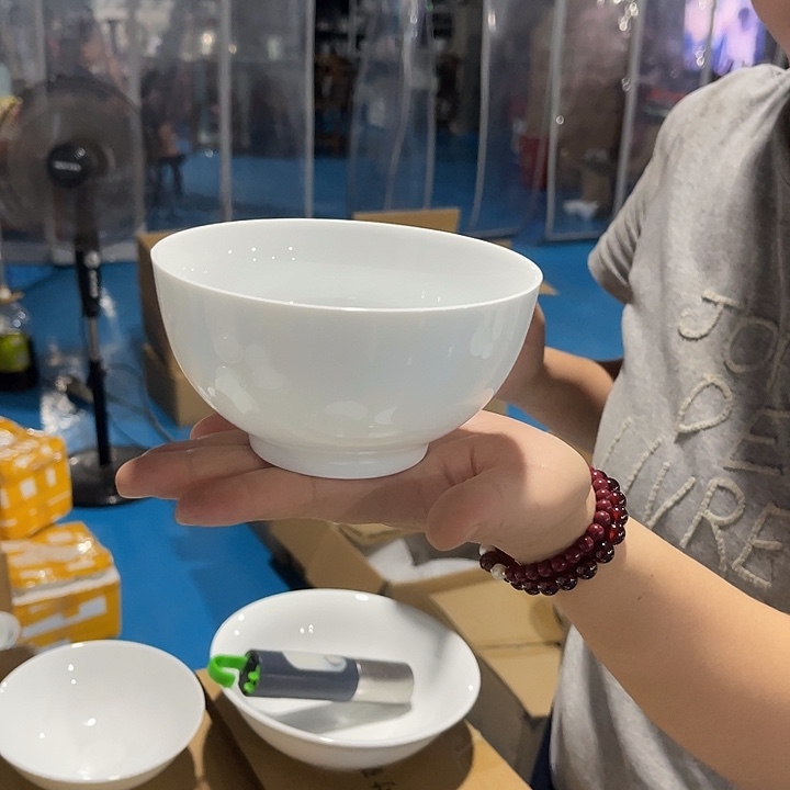 瓷片高白泥五英寸罗汉米饭碗十个，包邮