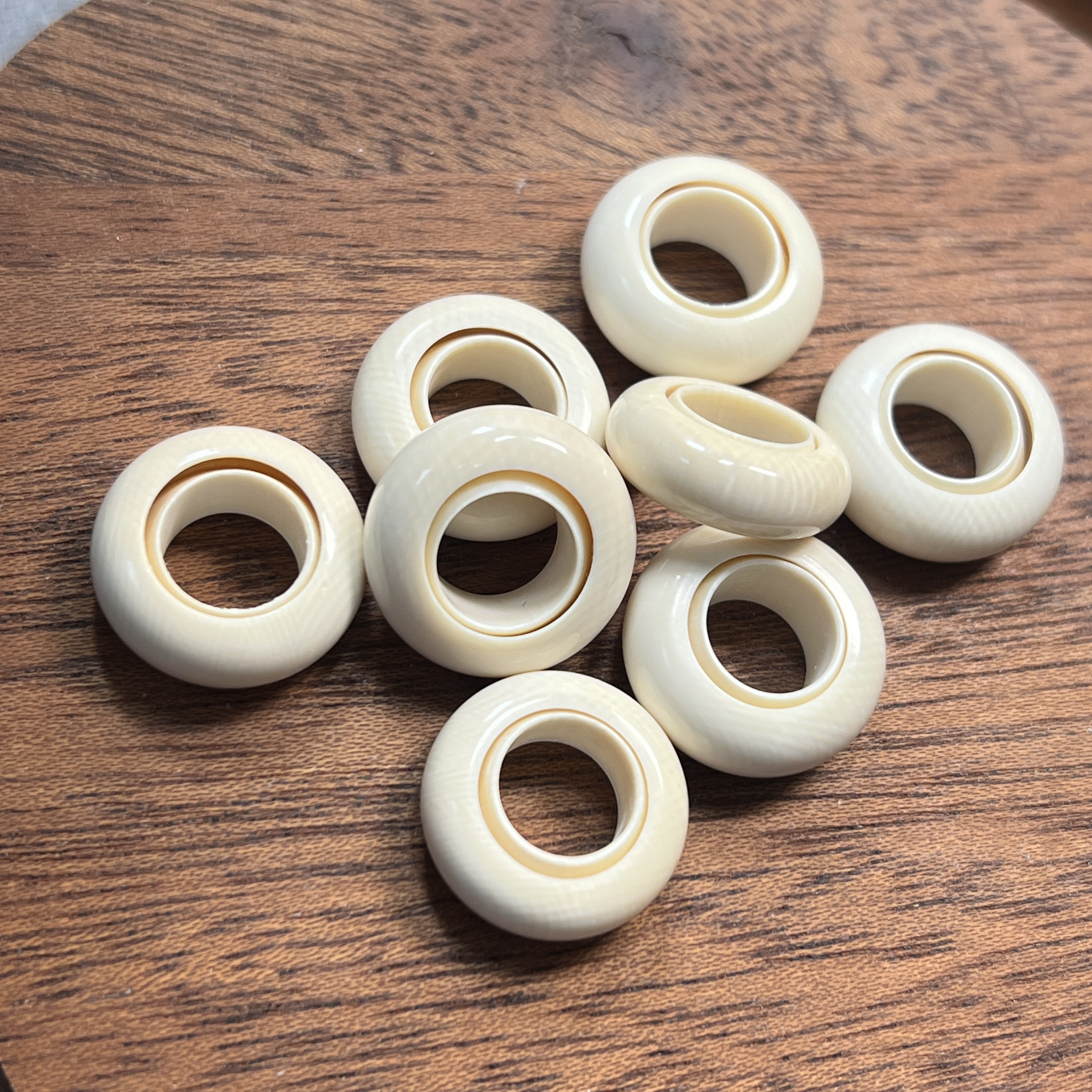 精工加厚跑环内径9mm天然保真猛犸牙支持鉴定