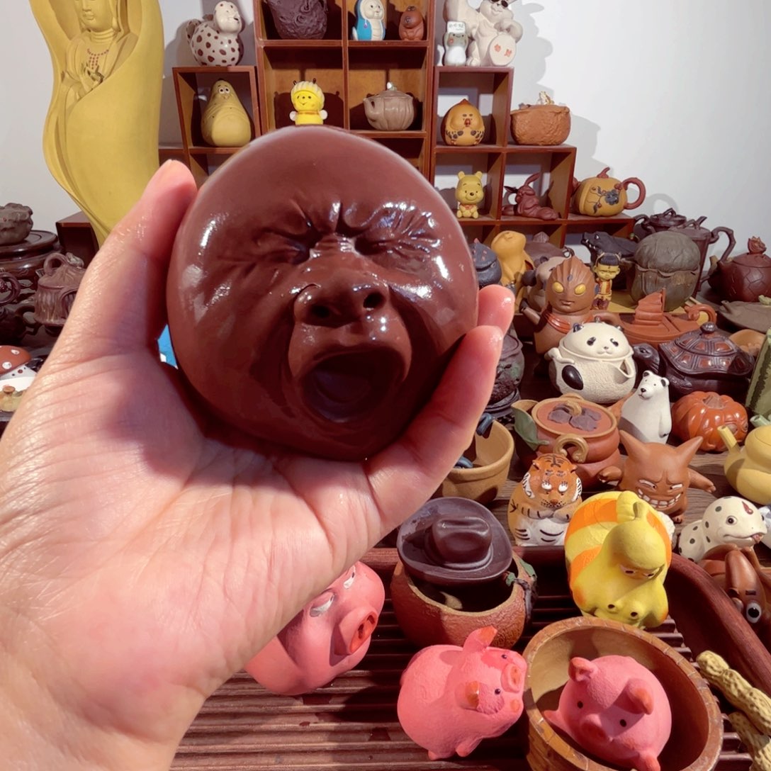 紫砂茶壶k***霄纯手工制作过程就是