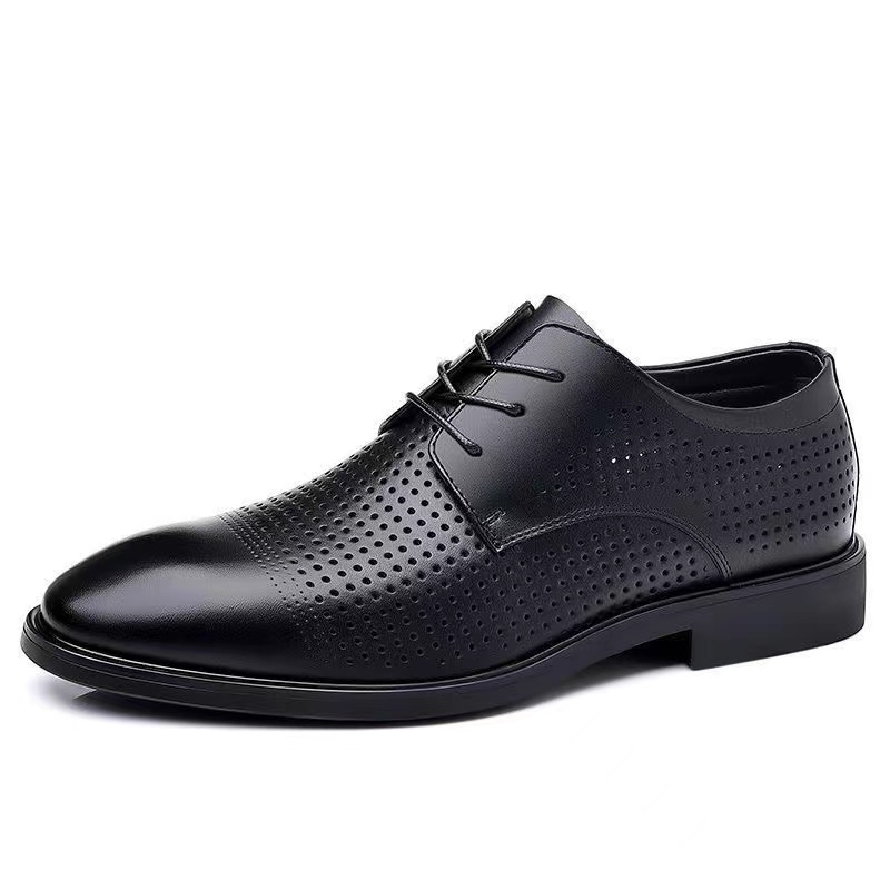 760-1新款透气夏季商务时尚休闲镂空洞洞系带男鞋凉鞋