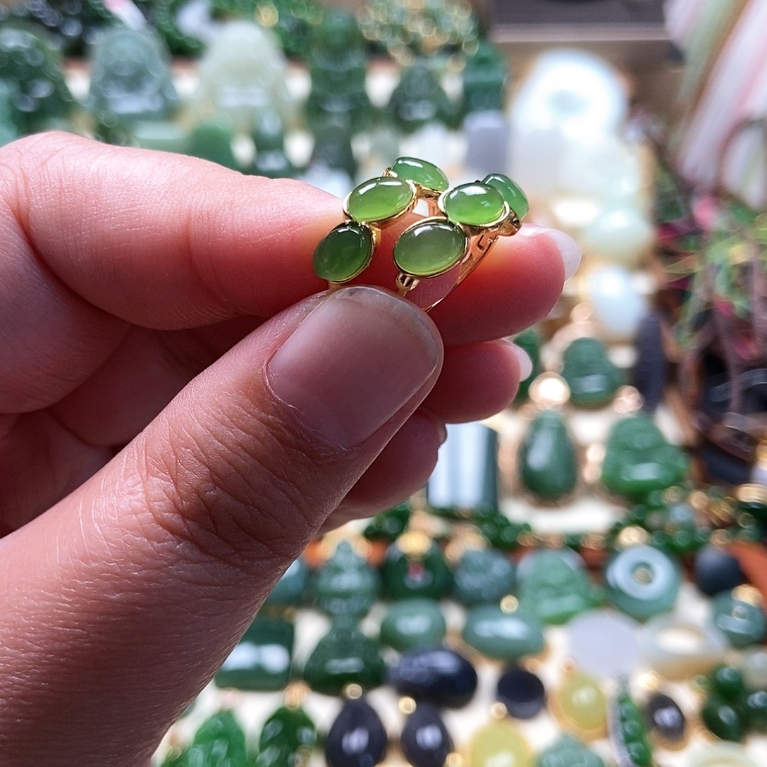 和田玉银S925镶嵌吊坠(不含链)