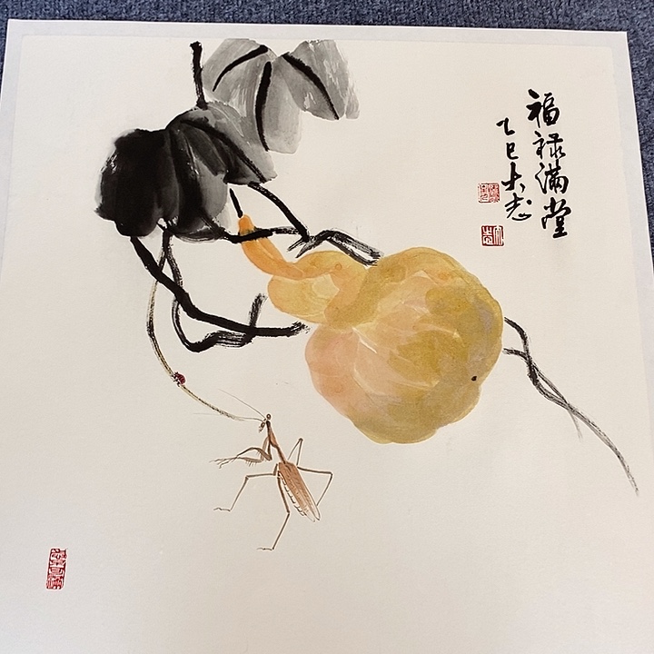 国画纯手绘国画写意作品50*50