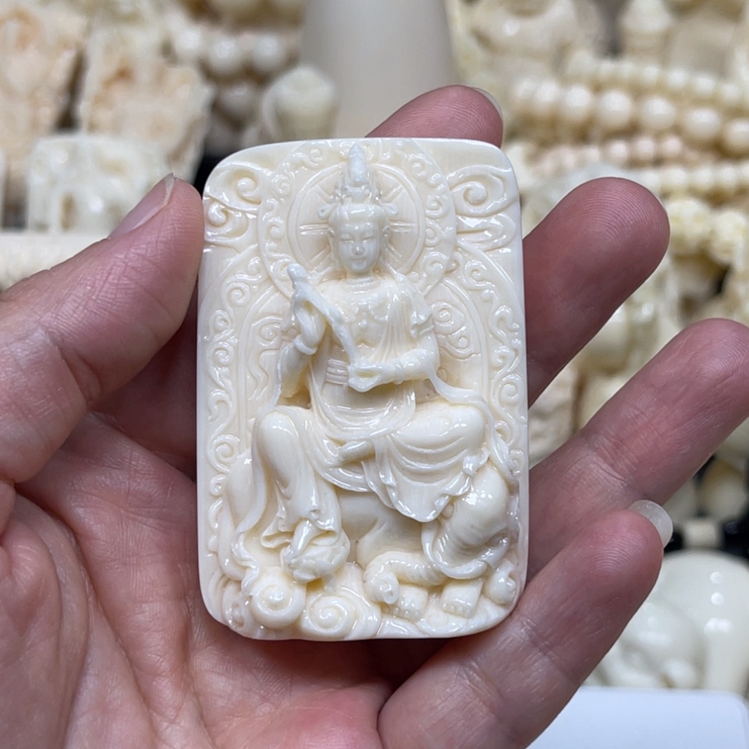 *****把件猛犸象牙普贤牌子