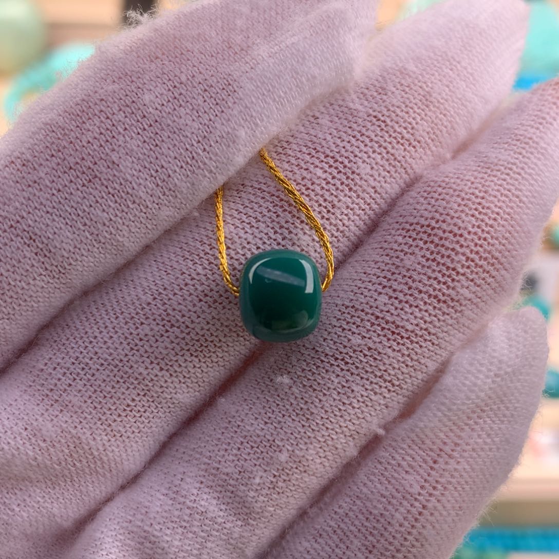 绿松石珠宝奇石未镶嵌8.8×7.8