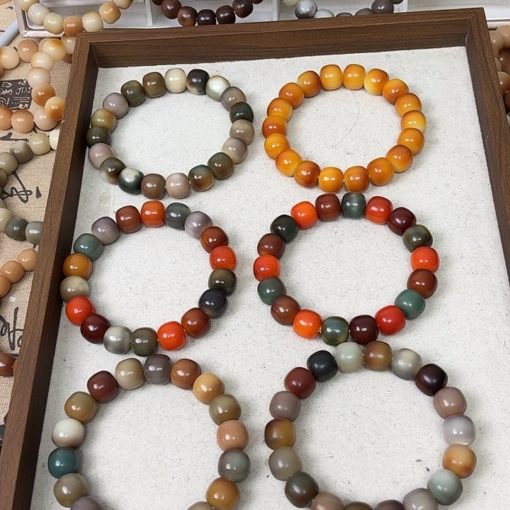 手串菩提根/象牙果卡14干磨桶珠小桔灯