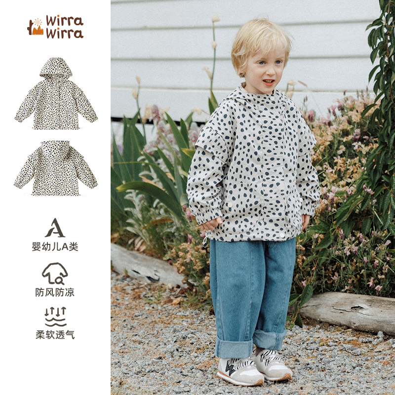 wirrawirra北欧风春季新款亲子款高支高密防风斑点风衣夹克
